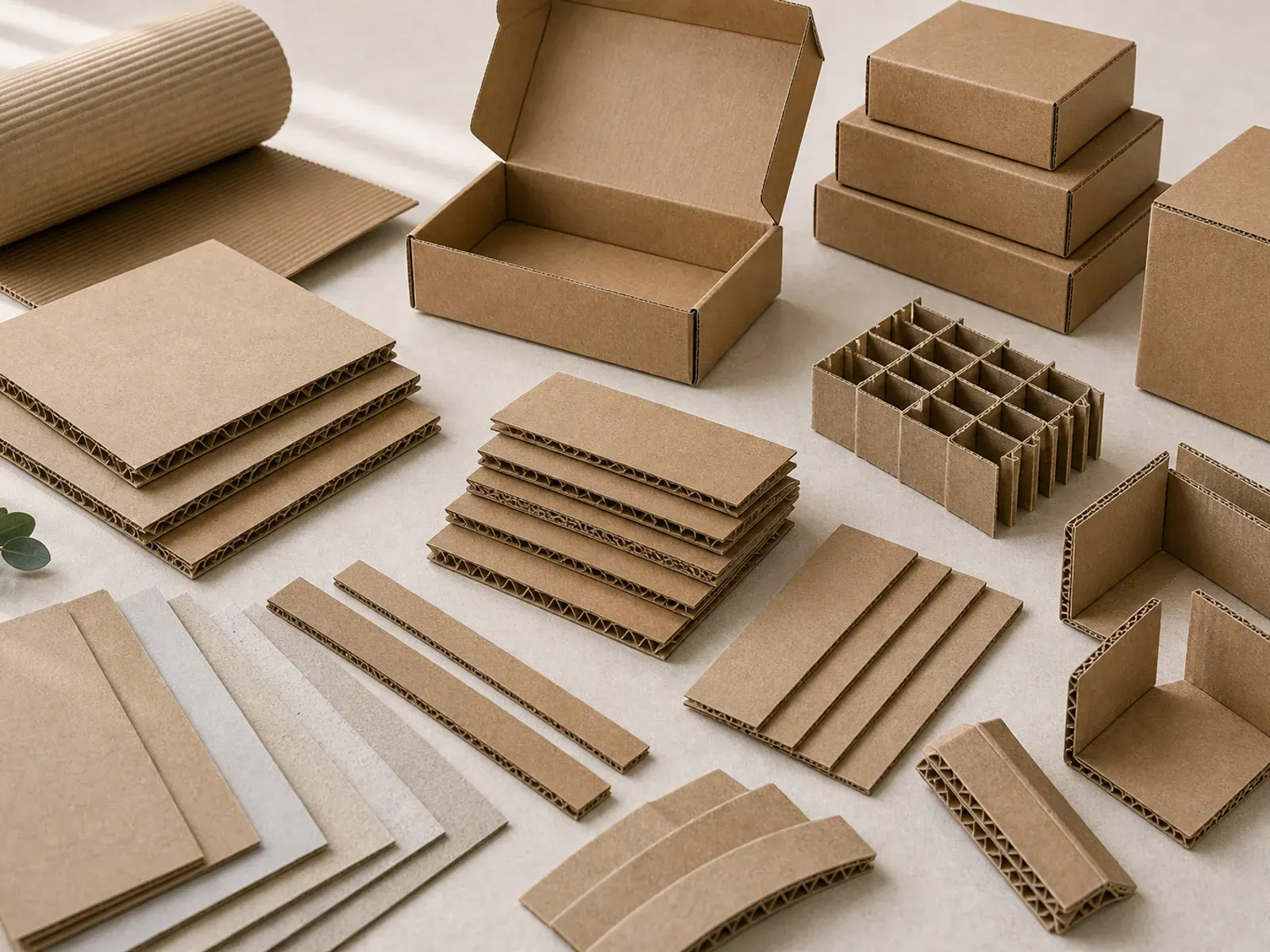 Corrugated board checklist with flute samples stacking notes humidity markers and size checks