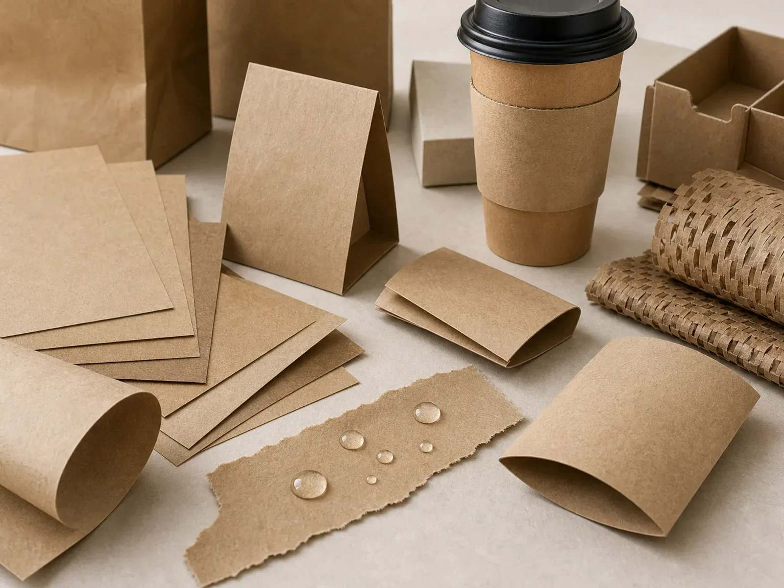 Kraft paper grade checklist with GSM fold tear barrier and print contrast checks